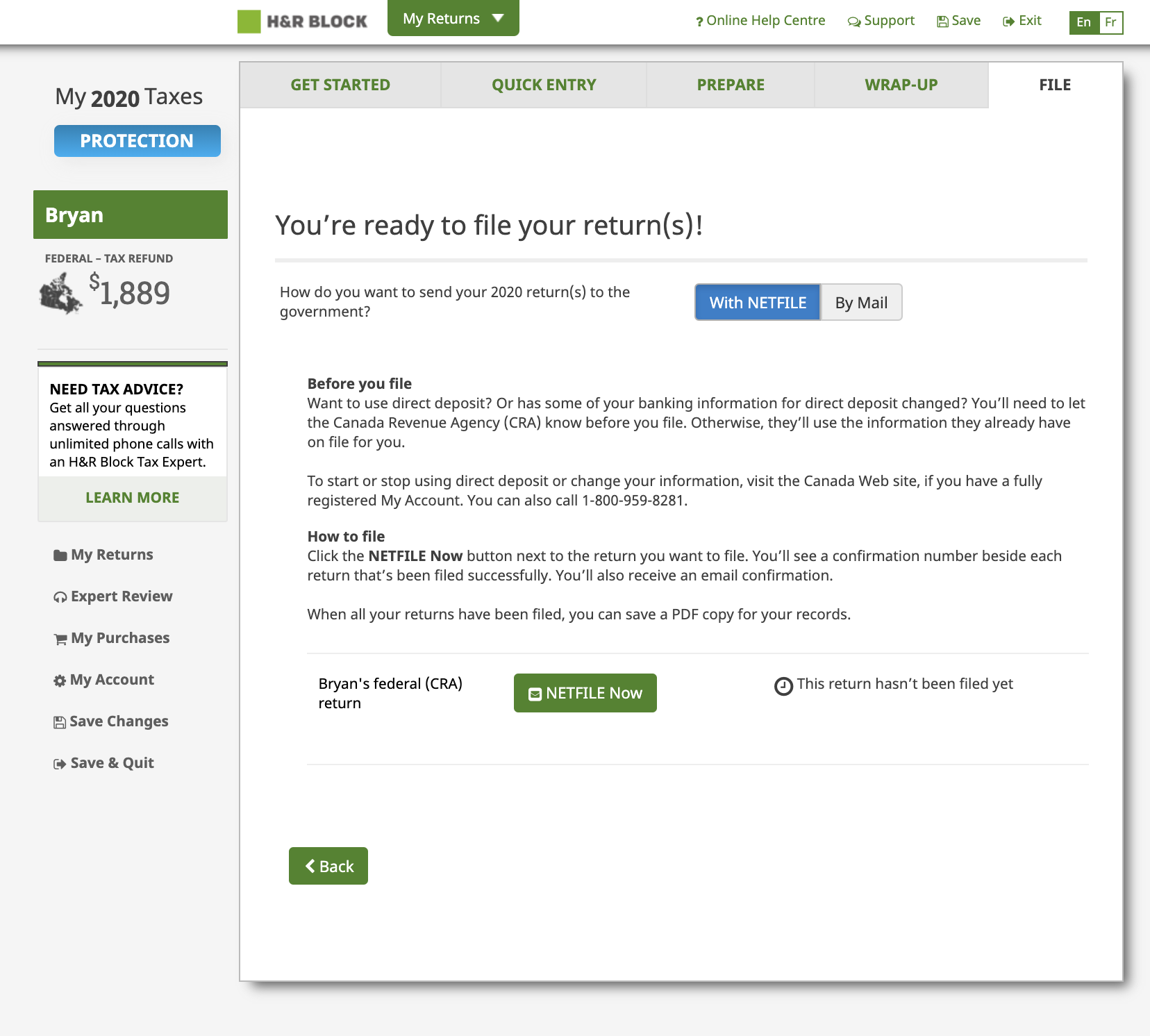Free Online Tax Filing H&R Block's Canadian Tax Software