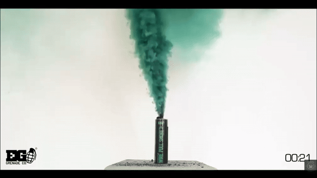 Green smoke grenade
