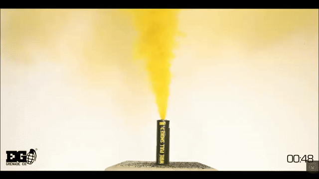 Yellow smoke bomb