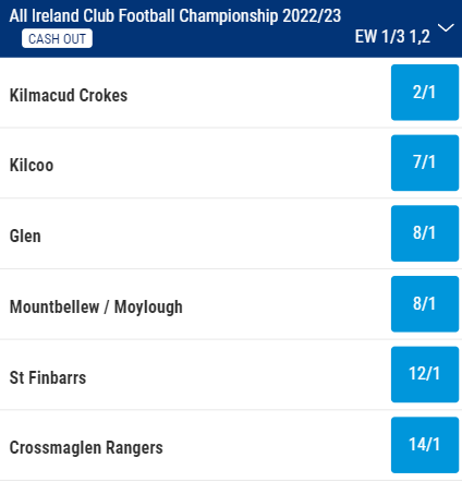 All-Ireland Club Odds