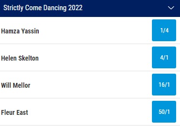 Strictly Come dancing odds and betting