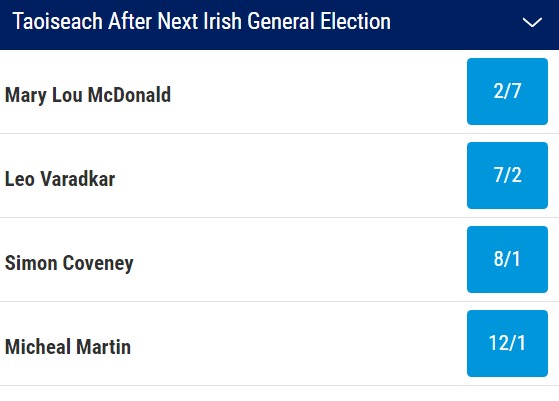 Next Taoiseach Odds