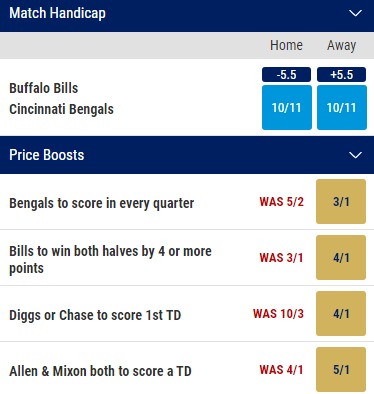 NFL Divisional Round Sunday Prediction - Bills v Bengals odds