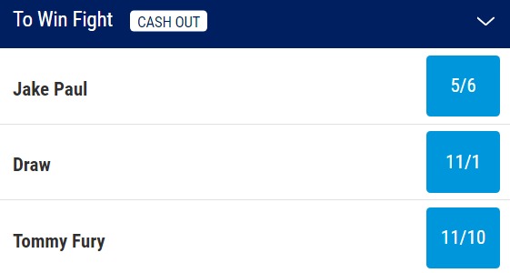 Paul v Fury Betting Odds