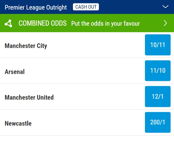 Premier League Betting Odds