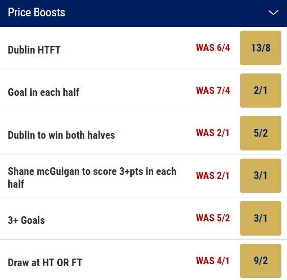 Derry v Dublin price boosts