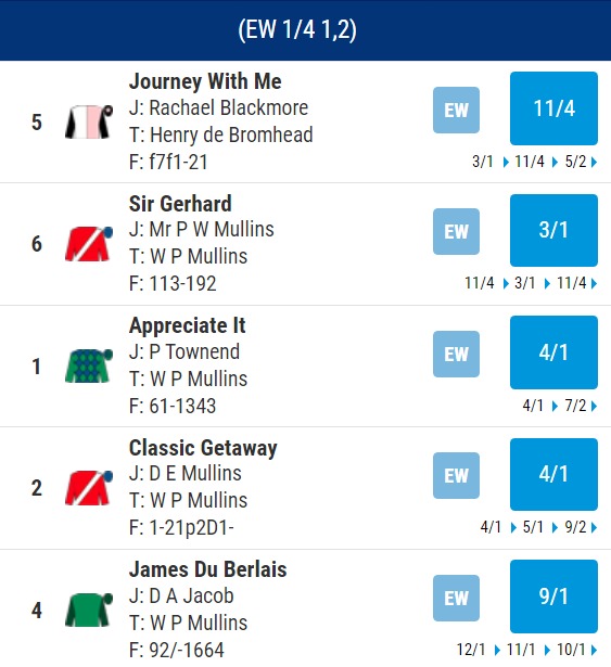 Punchestown Champion Novice Chase Odds