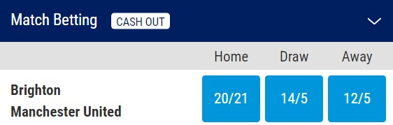 Brighton v Man United Odds (2)