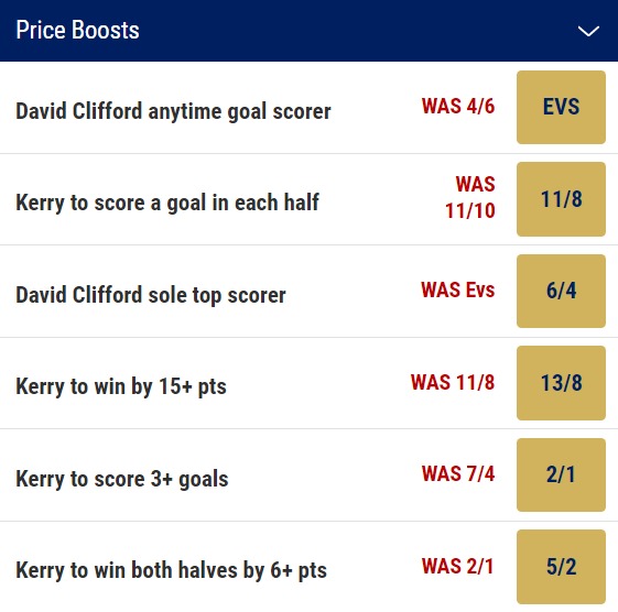 Kerry v Clare Odds Price Boosts for Munster Final