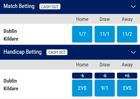 Kildare v Dublin Odds - All-Ireland Group Stage Round 2 2023