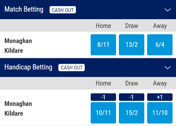 Kildare v Monaghan Odds - All-Ireland Preliminary Quarter Final 2023