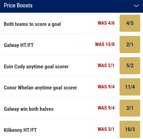 Kilkenny v Galway Odds Price Boosts - Leinster Hurling Final