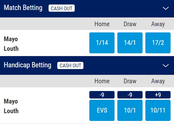 Mayo v Louth Odds - All-Ireland Group Stage 2023