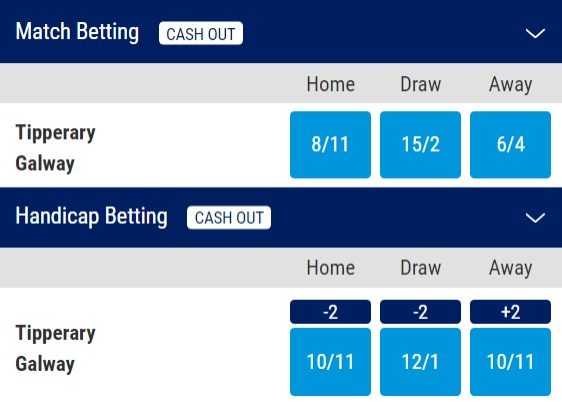 Tipperary v Galway Odds - All-Ireland Preliminary Quarter-Final 2023