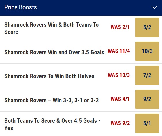 Drogheda United v Shamrock Rovers Odds - League of Ireland Premier Division 2023