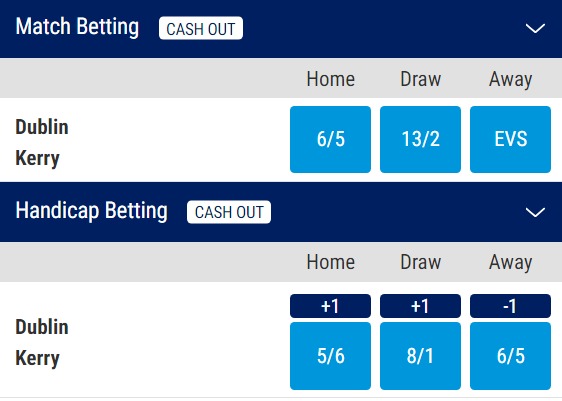 Dublin v Kerry Odds - All-Ireland Football Final 2023