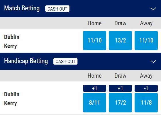 Dublin v Kerry Odds - All-Ireland Football Final 2023