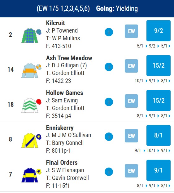 2023 Galway Plate Odds