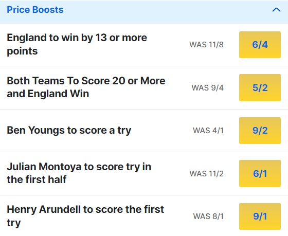 Argentina v England Odds Price Boosts - 2023 Rugby World Cup Bronze Final