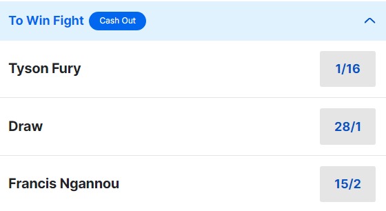 Tyson Fury v Francis Ngannou Betting Odds - Boxing