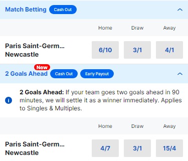 PSG v Newcastle Betting Odds - Champions League 2023 24