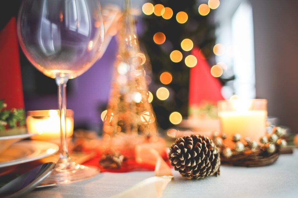 Set the table for your virtual Christmas party meal