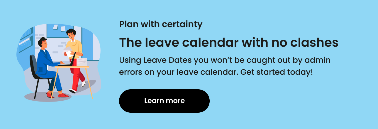 Leave calendar no clashes