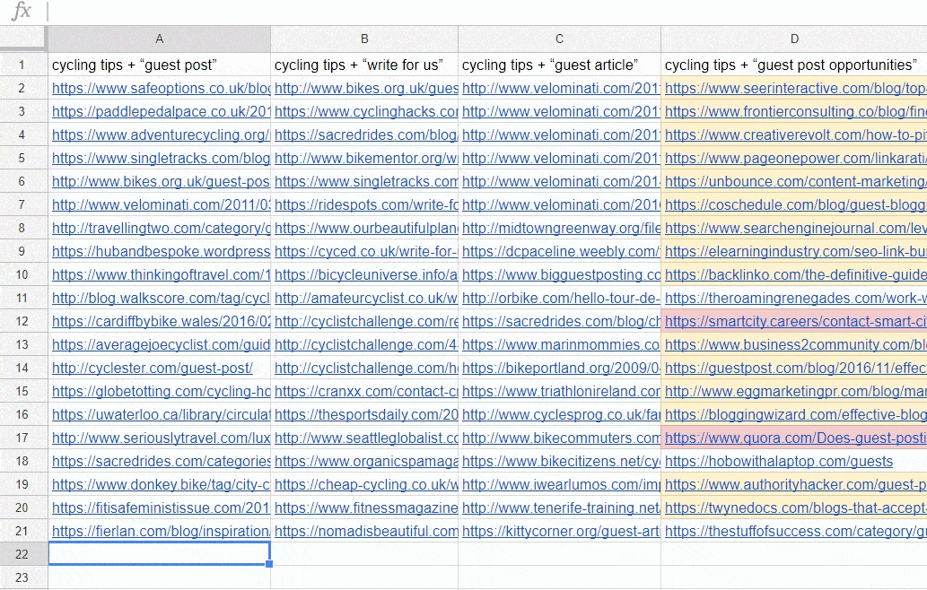 Guest post search queries after check