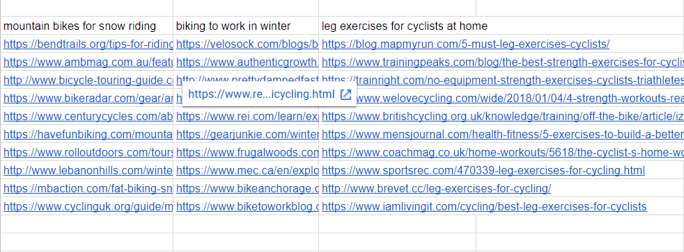 The example of low-volume keywords for guest post prospecting