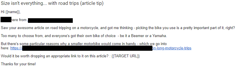 Outreach email 2