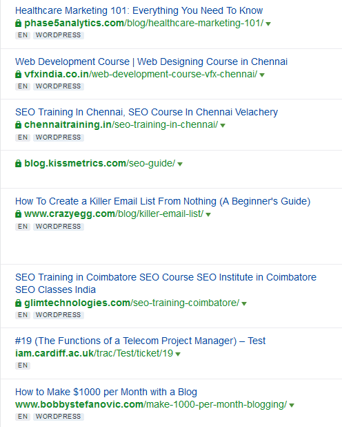 ahrefs links