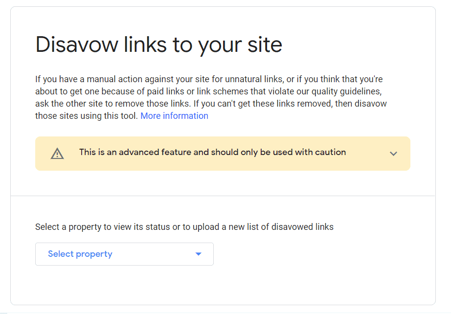 google disavow tool