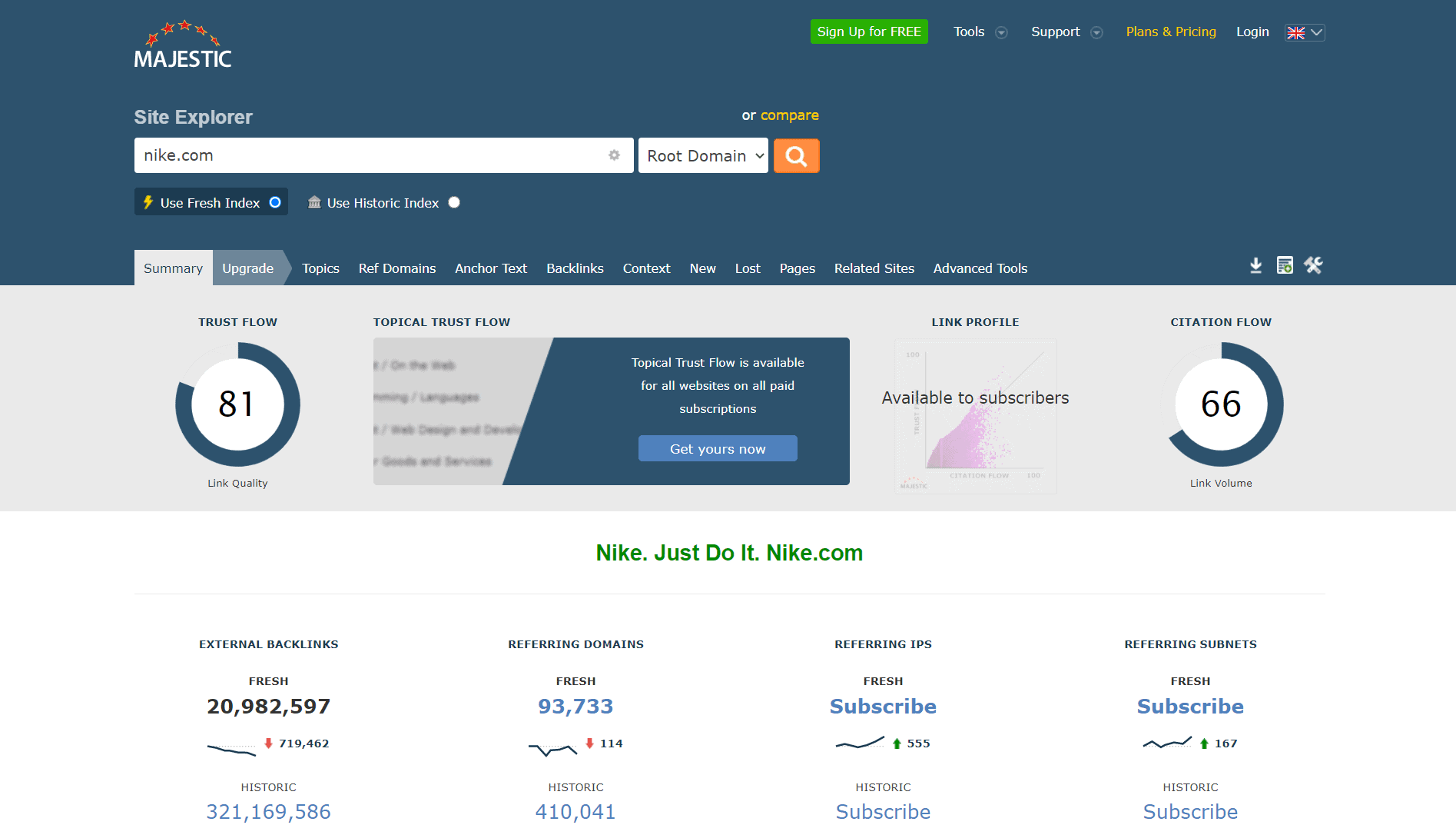 majestic seo software