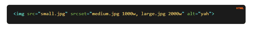 SRCSET attribute