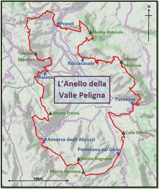 Sulmona Valley Loop route
