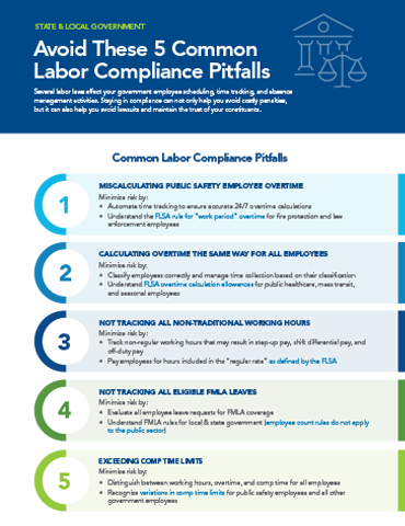 eBook cover of Infographic: Avoid These 5 Common Labor Compliance Pitfalls for Government Agencies