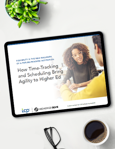 eBook cover of How Time Tracking and Scheduling Bring Agility to Higher Ed