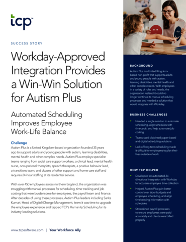 eBook cover of Case Study: Automated Scheduling for Autism Plus