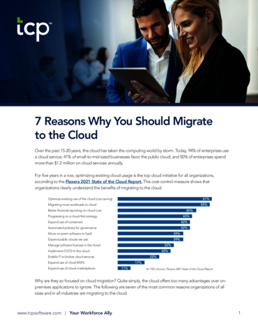 eBook cover of 7 Reasons Why You Should Migrate to the Cloud