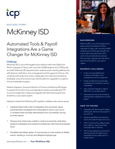 eBook cover of Case Study: Game-Changing Automation for McKinney ISD
