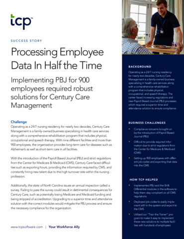 eBook cover of Case Study: Processing Employee Data In Half the Time