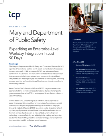Case Study: State of Maryland Department of Public Safety