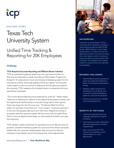 eBook cover of Case Study: Texas Tech University System