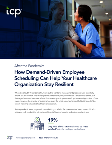 eBook cover of Demand-Driven Scheduling Helps Healthcare Orgs Stay Resilient